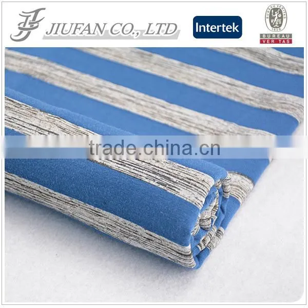 Jiufan Textile Hockey Jerseyand Nfl Jersey Strip Knitting Fabric With Spandex