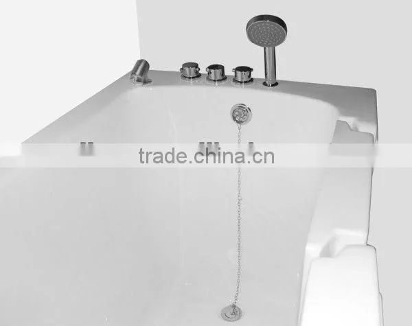 White Acrylic Walk in Bathtub for the Elderly photo-4