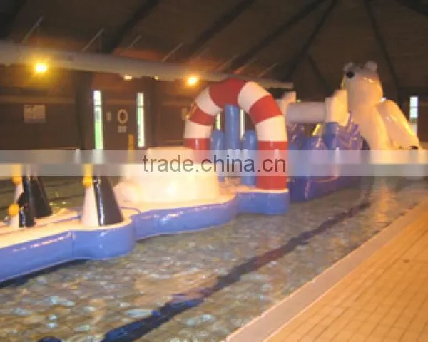 Small Cute Polo Bear Inflatable Water Aqua Track photo-4