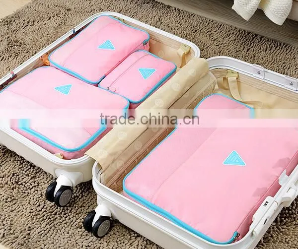 YIWU RODA Fashion Nylon Fabric Environmental Protection 4 Sets Folding Travel Storage Bag photo-3