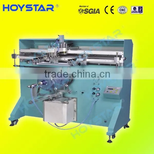 High precision single color bucket cylindrical screen printer curved bottle screen printer