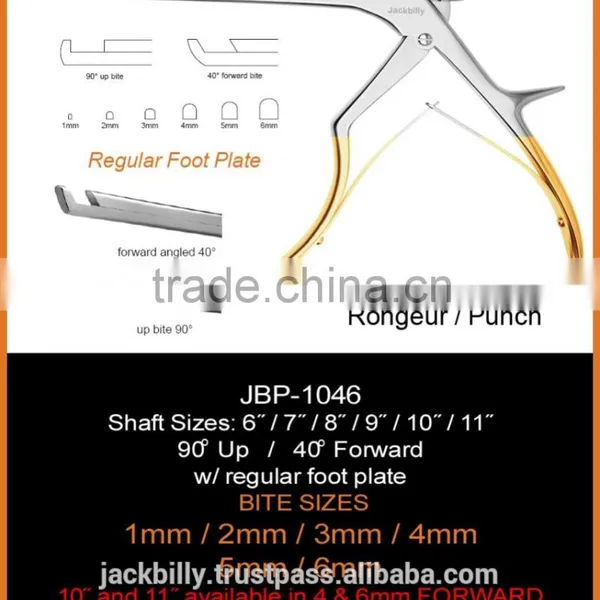 Schlesinger Rongeur Punch, Thin Foot Plate, Laminectomy Punch photo-6