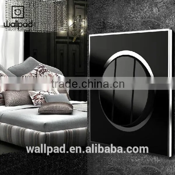 Best Selling Wallpad Black Waterproof Acrylic Glass 110~250V EU UK 3 Gang 2 Way Electric Power Supply Push Press Button Switch photo-2