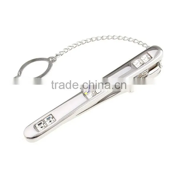 Simple Rhinestone Metal Mens Tie Set Aceessories photo-6