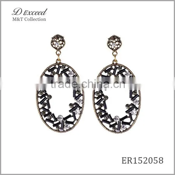 Wholesale Jewelry New Designs Ladies/Women's Ethnic Resin Earrings Oval Piercing Gold/Silver Plating Dangle Earrings photo-3
