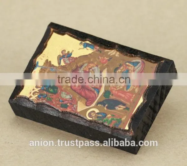 Greek & Russian Orthodox Wooden Icon. Jesus Birth. Small Size. photo-6