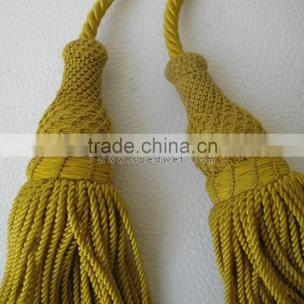 French Gold Metallic Bullion Regular Silk Tassels for Church Vestments | Silk Tassels Supplier From Pakistan photo-2