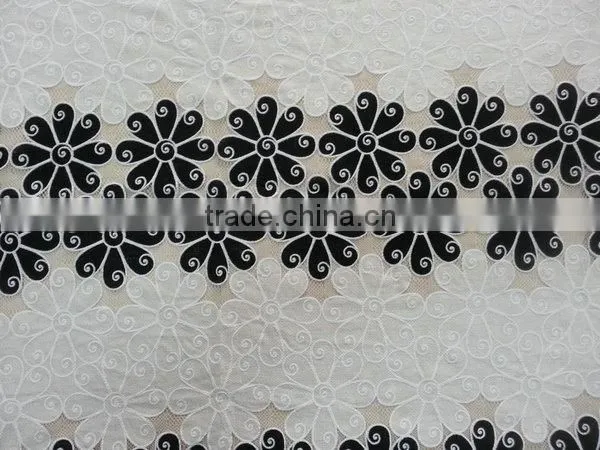 YH005# Lace Fabric for Wedding Dress /Burning Flower Lace Fabric /TC Material Lace Fabric photo-4