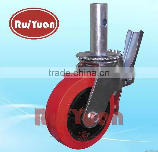 Scaffolding Caster Wheel With Red Polyurethane