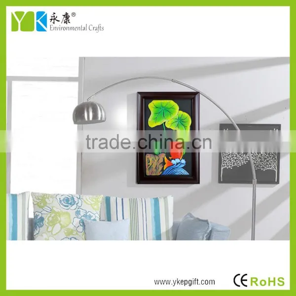 Modern Decor Lotus and Fish Embossed Wooden Frame Wall Art Decor for Formaldehyde Removal photo-5