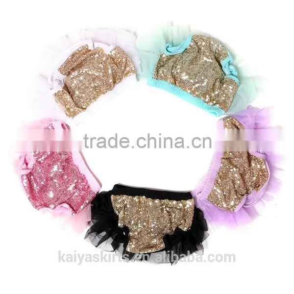 2016 Wholesale Christmas Triple Ruffle Baby Pants Fancy Bloomers in Stock for Kids photo-6
