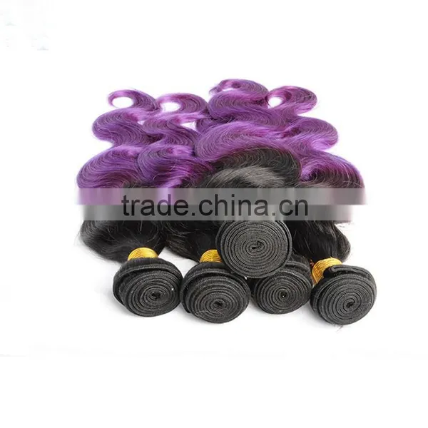 Wholesale Cheap Brazilian Body Wave Hair Two Tone Ombre Colored Hair Weave Bundles Quality Choice photo-2