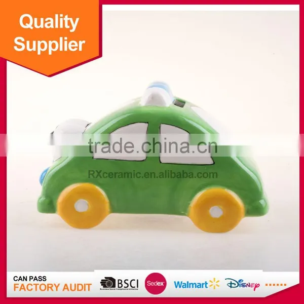 Hot Selling Car Shape Piggy Bank Ceramic Money Box With Handle photo-3