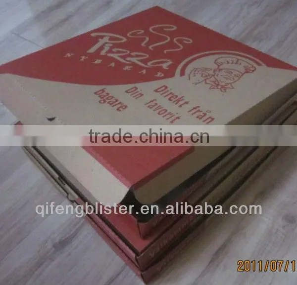 Standard Custom Brown Pizza Box Printed Logo/high Quality and Cheap Price Pizza Box photo-2