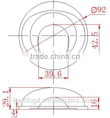 LED Glass Lens for Urban Road Lighting 92mm KC92-1 photo-4