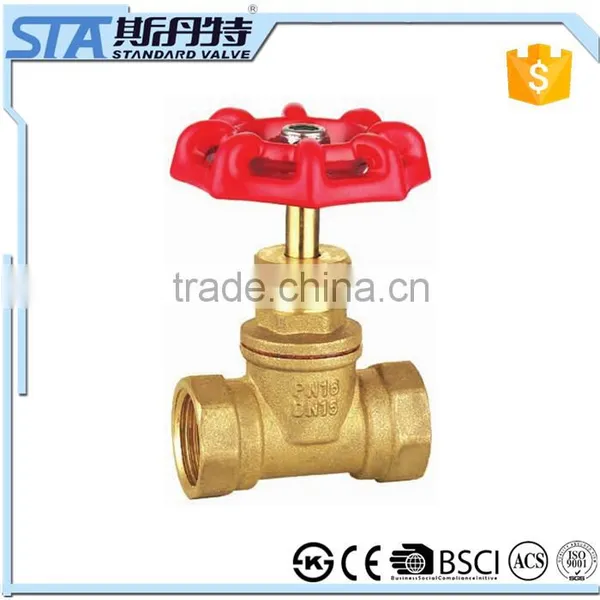 ART.4014 Knife Brass Gate Valve Prolong BSP Thread Gate Valves Oil Water and Gas Female Thread Connection With ISO Cetificate