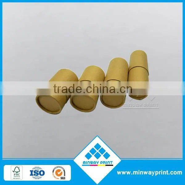 Custom Design Plain Brown Kraft Paper Tube no Printing Packaging for Cosmetic Bottle, Oil Bottle, Lip Balm photo-2