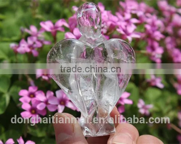 Wholesale Clear Quartz Crystal Angels Carving /Natural Energy Crystals Angel Figurine photo-4