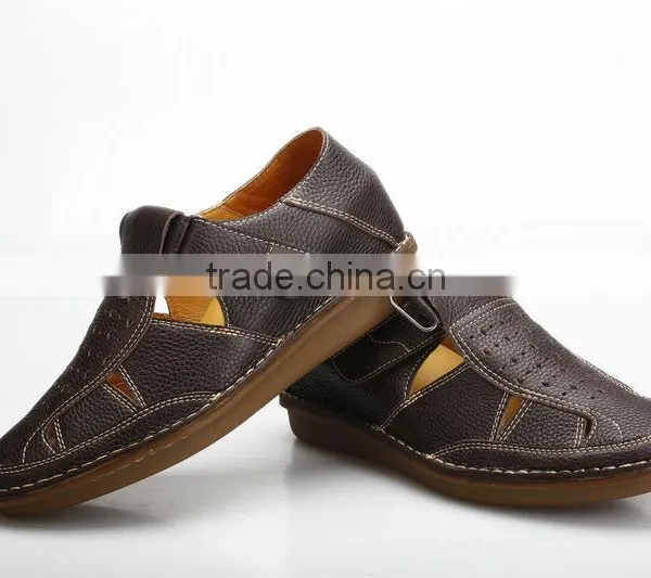 2015 Italian Handmade Men Leather Sandals photo-2