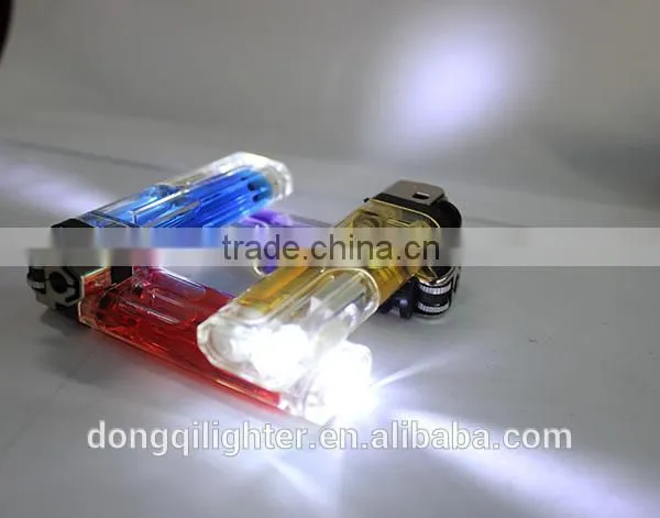 Refillable Color Gas Flint Lighter LED photo-5