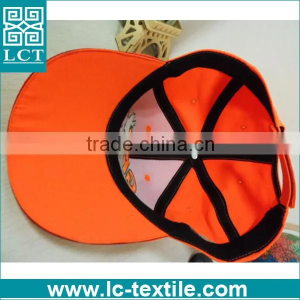 LCTN1877 Orange Low Profile Racing Stripe Cotton Twill Baseball Cap With Hair photo-4
