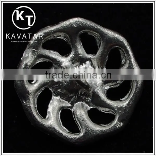 Good Quality NK026 Metal Flower Lead Free Metal Shank Rhinestone Buttons photo-3