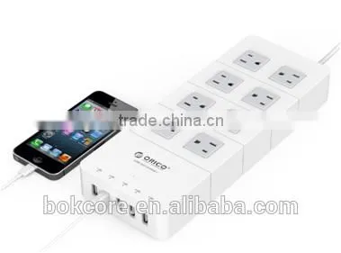 Electrical Multi Vertical Socket USB Outlet ABS Fire Resistant Universal Power Socket Strip