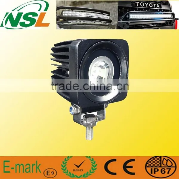 10~30V 10W Cree LED Work Light Square Spot/Flood Beam LED Light Motorcycle Lamps