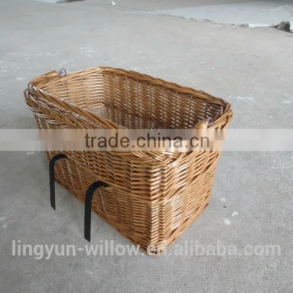 Natural High Quality Wicker Removable Bicycle Basket Wholesale photo-2