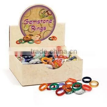 Deluxe Assorted Agate Rings with Display Box