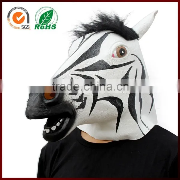 Anti-dust Latex Wild Animal Zebra Face Party Mask Children Size photo-2