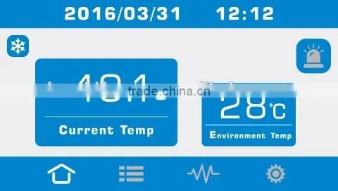LCD touch screen controller with USB data log 4 degree Blood Storage Refrigerator