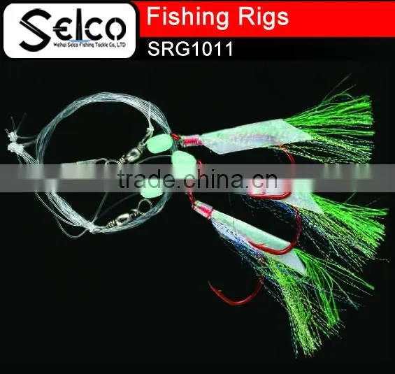 Chinese Carp Fishing Rigs Sabiki Rig Rainbow Tinsel With Spade photo-5