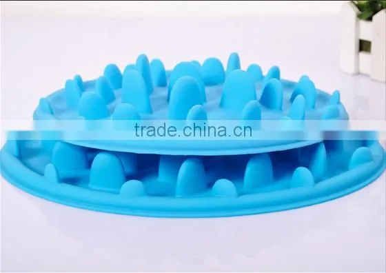 Interactive Anti Gulp Silicone Pet Bowl Slow Feed Dog Bowl photo-6