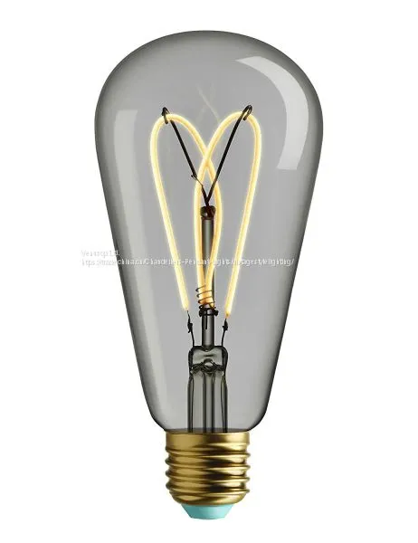 NEW Flexible Curved Filament Led Bulb 3W E26 2200k Led Curved Filament