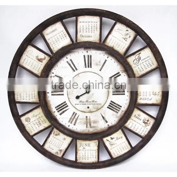 Antique Large Metal Art Wall Clock Wholesale photo-5