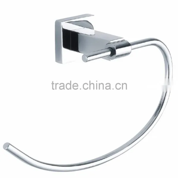 Jiangmen Factory Bathroom Wall Mounted Stainless Steel Towel Ring Chrome photo-2