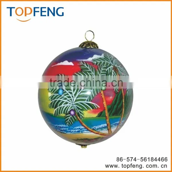 2016 Hot Design Glass Christmas Painting Ball/christmas Ornament Glass Ball/inside Clear Glass Ball Christmas Tree Ornament photo-4