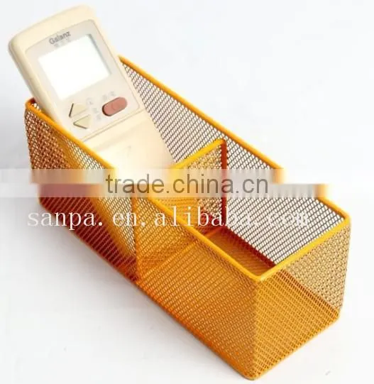 Hangzhou Wholesales 2 Compartments Metal Mesh Desk Storage/Desk Organizer photo-2