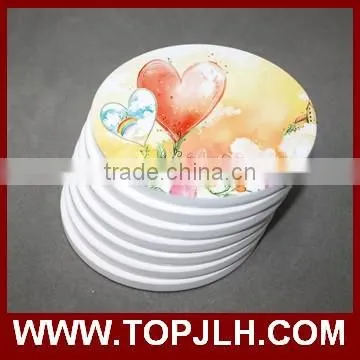 Promotional Gift Sublimation White Blank Round Ceramic Coasters photo-6