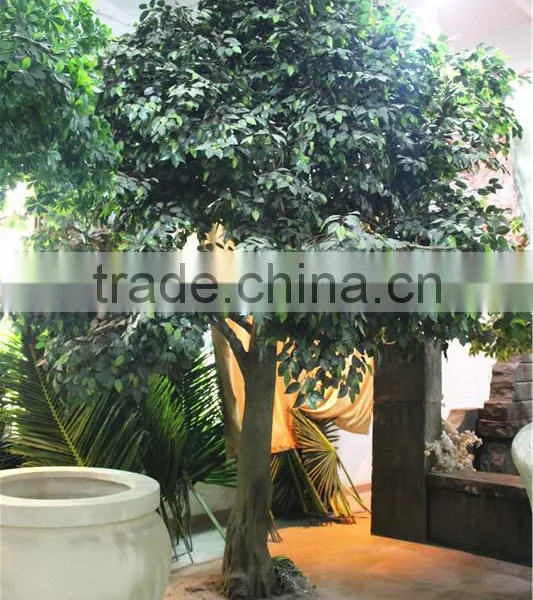 Home Garden Decoration 100cm to 1000cm Height Artificial Indoor Live Plastic Ficus Red With Green Big Palm Tree EZLS05 1016 photo-2