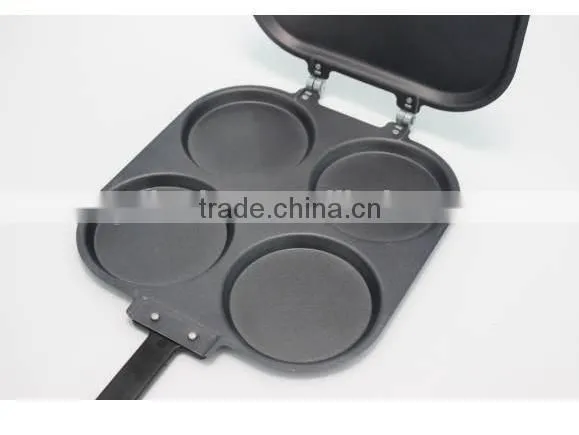 Nonstick Aluminium Egg Poacher Skillet Frying Divided Pan photo-3