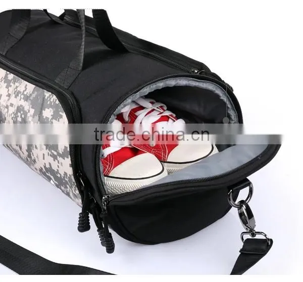 Fashion Camo Fabric Sport Gym Bag With Compartment photo-3