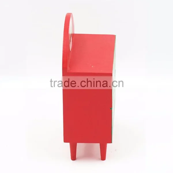 2017 4x2x5.5" Chritsmas Red/green Funny Wooden Children Toys Mini Dresser photo-2