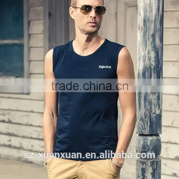 Wholesale Cheap American Style Black Running Men Vest photo-5