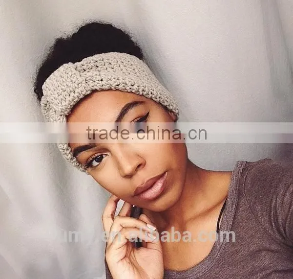 Handmade Crochet Ponytail Beanie Handband Hat photo-2