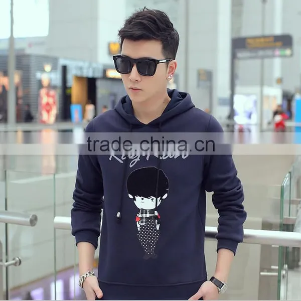 China Clothing Manufacturers Oem Custom 100% Cotton Long Sleeve Printed Pullover Hoodie Without Pockets photo-4