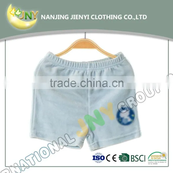 Plain Designer Blue Baby Boy Cotton Short Velvet Pants Or Baby Capri Pants photo-2