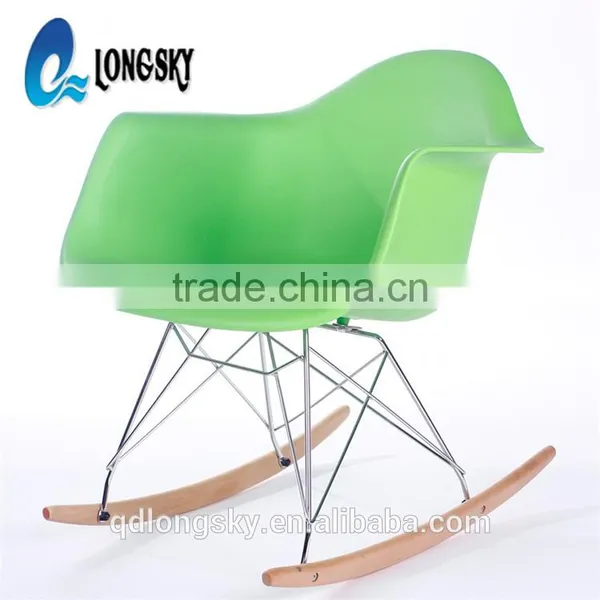 LS-4012B Plastic Armrest PP Classic Rocking Chair Home Furniture Chair Modern Bentwood Rocking Chair photo-4