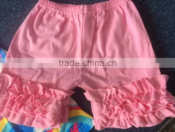 Silk Milk Summer Children Sleeveless Outfit With Ruffled Short Pants Girls Sets photo-3
